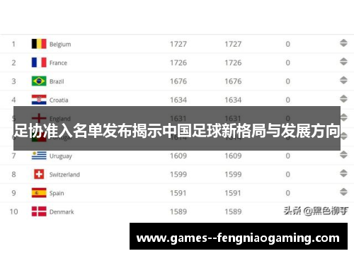 足协准入名单发布揭示中国足球新格局与发展方向 足协准入名单发布揭示中国足球新格局与发展方向